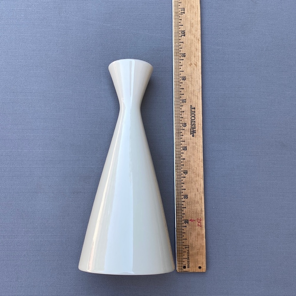 Vintage modern geometric Lenox ivory porcelain bud vase